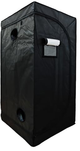 Amax Ferts Armario de Cultivo Interior - Paredes Reflectantes 99% Mylar - Invernadero para Plantas - Impermeable y Desmontable - Tejido Nylon Resistente… (Negro, 60 cm X 60 cm X 140 cm)