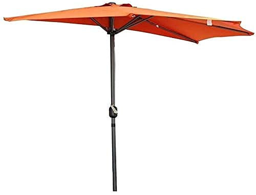 VNNHGB Parapluie de Table d'extérieur Parasols 2,7 M Jardin Balcon Demi-Parapluie Semi-Circulaire avec manivelle pour Patio extérieur Petit, Pare-Soleil Semi-Rond Circulaire terrasse Marc
