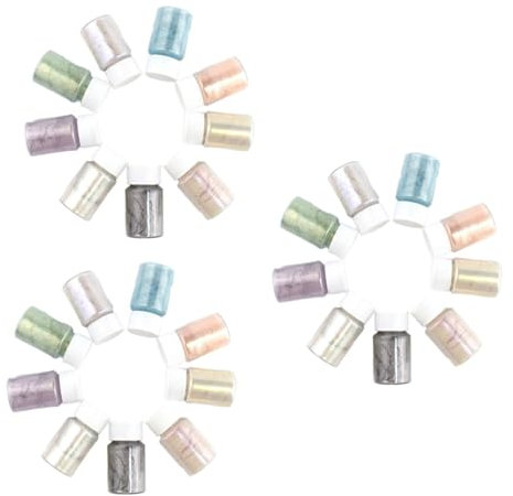 STOBOK 27stücke Teiliges Mica Pigmentpulver Set Für Kosmetik Strahlende Farben Für Seifenherstellung Badekugeln Und Kunsthandwerk Hautfreundlich Und Vielseitig Einsetzbar