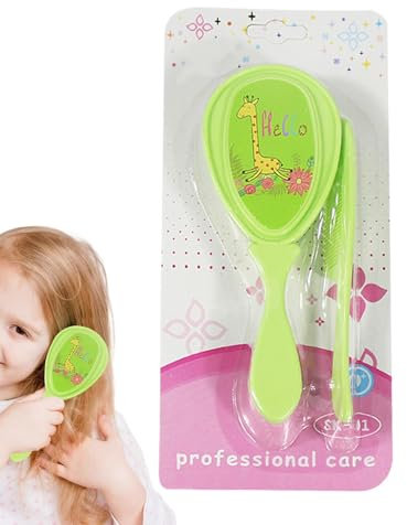 TABSIRAH Baby-Haarbürsten-Set, weiche Borsten, Baby-Haarbürste, Fellpflege, Wiege, Kappe, Haarbürste, Massagedusche, Kopfhautpflege, Sicherheit, Kinderprodukte für und Mädchen