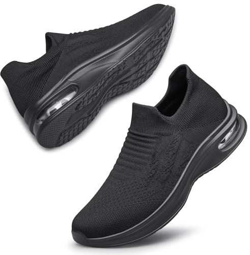 Raoendis Slip on Träningsskor Dam Kvinnliga Löparskor Sportskor Promenadsskor kvinnors Sneakers Bekväma Lätta Casual Skor med luftkuddar 39