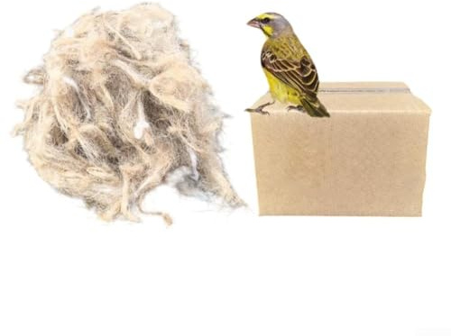 Jute und Baumwolle Nistmischung für Haustier Vögel Staub und bequemes Nisten für Kleintiere (80g)