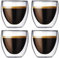 Juego de 6 tazas de café de doble pared, 80 ml, cristal de borosilicato, doble pared, vasos de café latte macchiato, vasos térmicos, tazas de capuchino, tazas aptas para lavavajillas