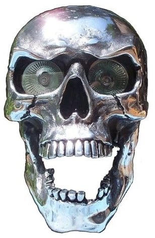 Générique Phare de crâne de moto - Décoration de phare pour moto - Cadeau de décoration fête d'Halloween 2022 | Lampe frontale rétro en résine avec tête de mort