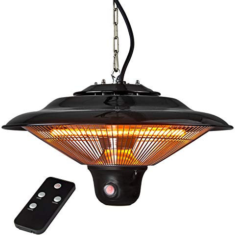 DEMA Deckenheizstrahler 1500 W – Elektroheizer mit 3 Stufen und Fernbedienung, Heizgerät für schnelles Aufheizen