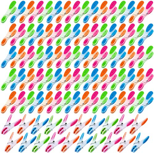 PEARL Softgrip-Wäscheklammer: 4er-Set extra Starke Wäscheklammern mit Soft-Grip, 25 STK, in 4 Farben (Wäscheklammer ohne Abdruck, Wäche-Klemme, Wäscheleine)