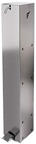 Astreea Desinfektionssäule mit Pedal, 3 x 5 Liter Behälter + Pumpe, Model L, berührungsfrei, Edelstahl