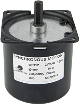 CHANCS Motore sincrono dell'ingranaggio del magnete permanente di 60KTYZ 220V 8-10RPM CW/CCW 23Kgf.cm mini motore elettrico del cambio