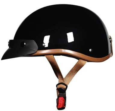 LIONCIANO Jethelm Vintage mit ABS+EPS | 709ABS-Schale kombiniert mit EPS-Pufferschicht. Ideal für Scooter, Moped, Chopper. Sturzhelm mit zuverlässigem Schutz.