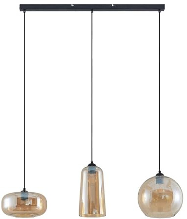 Lucande Lampada a sospensione dimmerabile (Vintage) colore Beige, in Vetro ad es. Soggiorno & Sala da pranzo lampada vetro per