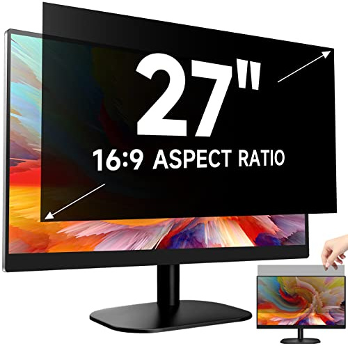 27 Inch Privacy Screen Protector, Anti Glare & Anti Scratch Screen Filter Compatible with 27 Sceptre/ViewSonic/Philips/Dell/Asus/Acer/Aoc/HP/LG/Lenovo/Samsung Computer with 16:9 Aspect Ratio
