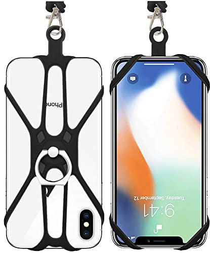 Kinizuxi 2Packs Cordino per Telefono Cellulare a Tracolla con Tracolla Regolabile e Impugnatura ad Anello per Telefono,Cordino Universale Intorno al Collo Compatibile con iPhone,Smartphones