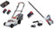 IKRA Akku Rasenmäher Mulchmäher ICM 2/2037 Mit 2 Akkus, Doppel-Schnellladegerät & Heckenschere IAHS 20-1, 20V Ladestation, Schnittlänge 54cm