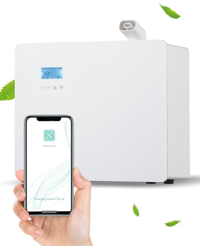 Mxmoonant wasserlose Duftmaschine, 1000ml | App/Display-Steuerung, HVAC-kompatibel, 3500m³, Metallgehäuse, für Büro/Restaurant/Hotel