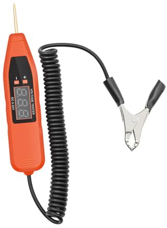 PartyKindom Digitaler Kfz Stromkreisprüfer 5-32v mit Lcd Display Sicherungsprüfer und Prüfspitze Abs Material Kompakt für Universalfahrzeuge