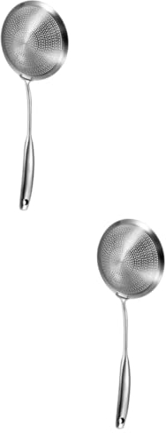 Alipis 2pièces Petite Écumoire Acier Avec Poignée Longue Et Renforcée Pour Friture Et Écoulement Huiles Et Soupe Outil Pratique De Cuisine