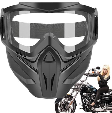 Lunettes de protection réglables anti-UV pour moto tout-terrain avec masque facial et masque facial pour moto