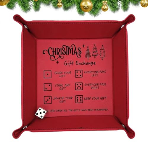Game Dice Tray zum Rollen,Dice Rolling Tray Folding | Brettspiel-Würfelrolltablett faltbar,Weihnachts-Freunde-Treffen-Austauschspiel-Würfeltablett für Spielzimmer, Klassenzimmer