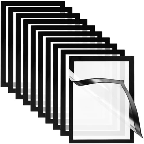 CHUIFAI 10 Stück Diamond Painting Rahmen 30x40 cm, Magnetische Bilderrahmen Schwarz Selbstklebend Bilderrahmen für Diamant Malerei, Kunstgemälden und Wanddekoration