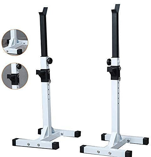 PUFAHAU Klimmzugstangen Herren Fitness Langhantelständer Kniebeugenständer Krafttrainingsständer Bankdrücken Multifunktionsregal Home Indoor Gym Regale Verstellbare Halterung Kniebeugenständer