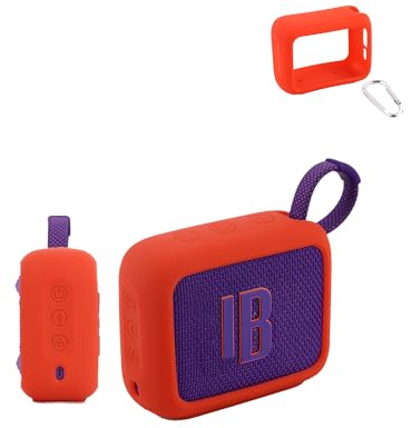 Protective Silicone Cover for JBL Go 4 Portable Bluetooth Speakers - Shockproof, Dustproof, and Waterproof for Worry-Free Use Anywhere,Red