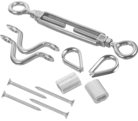 BELLIFFY 13 Cm Kurzer Spannschloss-drahtspanner Aus Rostfreiem Stahl Mit Öse Zum Spannen Von Kabeln