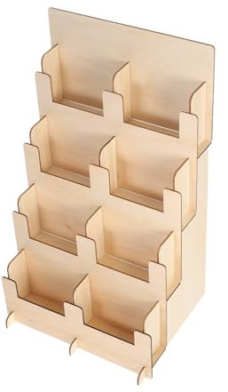 DINHEAROM 4étage Support De Table Bois Pour Cartes Présentoir De Comptoir Polyvalent Pour Cartes De Et Autocollants