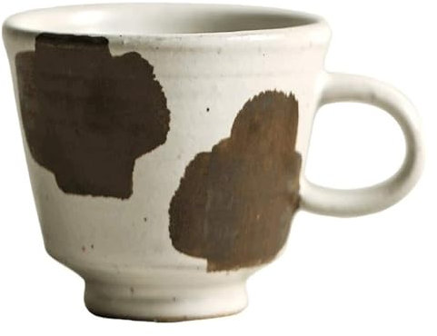 Taza Taza de Café de Cerámica pintada a mano 200ML/350ML taza de café creativa reutilizable for leche café jugo té bebidas frías/calientes-marrón Con asas