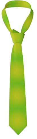 HYUNDP Corbatas de poliéster verde lima para hombre, corbatas finas novedosas para bodas y fiestas.