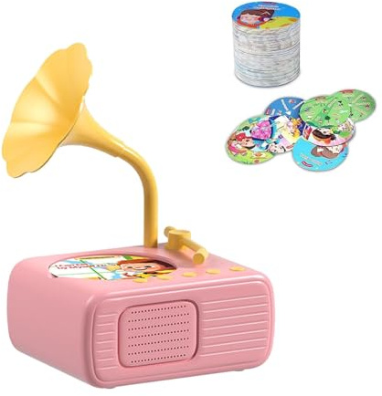 Le gramophone Tretregard, avec ses 96 cartes d'apprentissage et ses 8 cartes d'enregistrement, est un appareil de narration et de lecture audio pour la petite enfance, idéal pour les garçons et les fi