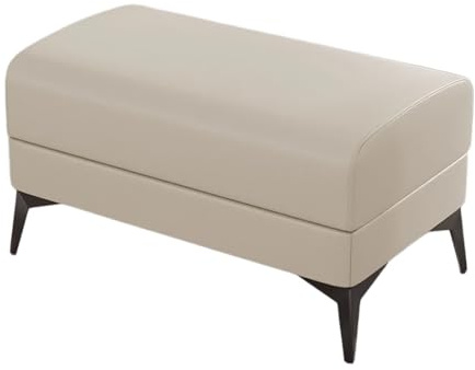 Polsterbank für Schlafzimmer und Esszimmer, Kunstleder, langer Stauraum, 150 kg Kapazität, stilvoller Eingangsbereich und Schuhregal, 80 cm, Beige