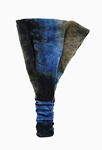 axy Haarband Yoga Headband Hairband Stirnband Kopftuch Kopf Abdeckung auch für Sport in Verschiedenen Farben (Batik - Blau/Oliver)