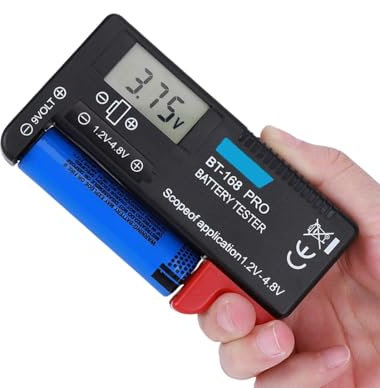 DEWIN Tester Batterie Digital universale Tester per Volt Batteria Tester di batterie Digital LCD Meter con display LCD BT‑168PRO 1.2V‑4.8V per Batterie Piccole Pile a Bottone