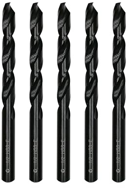 DelitonGude 1,27 cm HSS M35 Kobalt-Spiralbohrer, Hochgeschwindigkeitsstahl, 5 Stück, geeignet für Stahl, Gusseisen, Edelstahl und andere Hartmetalle (1,27 cm) | 5-teiliges Bohrer-Set, für Stahl, Gusseisen, Edelstahl und andere Metallarbeiten