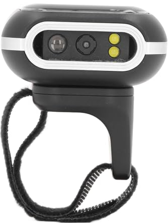 Symcode 1DWireless Ring Barcode-Scanner, Tragbarer Tragbarer Mini-Finger-Barcode-Leser, Kompatibel mit -Funktion und 2,4 GHz Kabelloser und Kabelgebundener Verbindung,