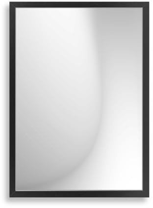 Infantasie Claudia Wandspiegel mit Rahmen nach Maß 40x50 cm, Schwarz Matt | Echtglas, MDF-Profilleiste 30 mm foliert, HDF-Rückwand, Aufhängung horizontal/vertikal, handgefertigt, für Flur & Garderobe