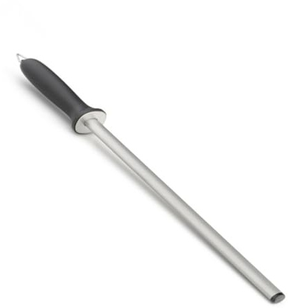 Diamond Carbon Steel Honing Rod Ergonomic Rubber Handle for Efficient Kitchen Hunting Butcher Sharpening Sharpening Stick with Hanging Loop for