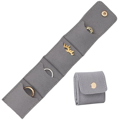 Opdestn Reise Schminktasche Schmuck - Kleine Schmuckbox Für Unterwegs - Mit Unterteilungen Falbar Trendig Ohrring Halskette Armband Aufbewahrung Für Geschäftsreisen Strandurlaub