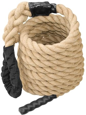 SZLIFE Fune da Arrampicata Palestra Corda Fitness Esercizi Allenamento Judo Materiale Juta Resistente Adatto per Adulti Principianti Palestra Casa Allenamen, 6.1 Milioni