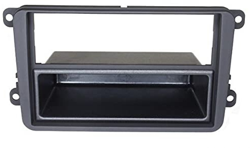 Audioproject A171 - Autoradio Radioblende Doppel DIN kompatibel für VW Golf 5 + 6 Touran Passat 3C Caddy EOS Skoda Octavia Einbau-Rahmen 2-DIN 1-Din Radio mit Fach schwarz