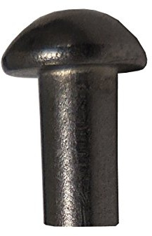 Hanson Rivet 3/16inches Diameter X 1/2inches Length Solid Steel Round Head Rivet, Plain Finish (Pack of 1/2 Pound - Approximately 81 Pieces)