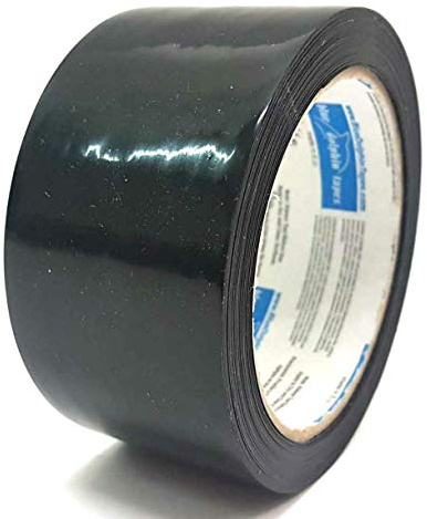 Builders Tape schwarzes starkes PE-Klebeband zum Verbinden von PVC- und Polyethylen-Platten, 50 mm x 20 m