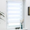 Grandekor Doppelrollo Klemmfix ohne Bohren Weiß 90x120cm(Stoffbreite 86cm) Fenster Rollos für innen Klemmrollos Duo Rollos für Fenster ohne Bohren mit Bohren Privatschutz UV-Schutz Zebrarollo