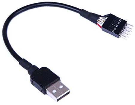 Winwill - Cavo USB a 9 pin per scheda madre maschio a USB 2.0 tipo A maschio, 19,8 cm