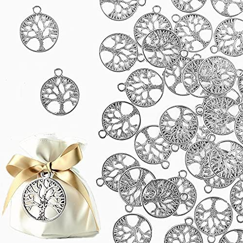 MKISHINE 100 PEZZI Albero della vita,bomboniere per confezionare regali,Bomboniere albero della vita,Decorazione per Regalo Bomboniere Matrimonio Comunione,Battesimo,Nascita,Matrimonio,Segnaposto