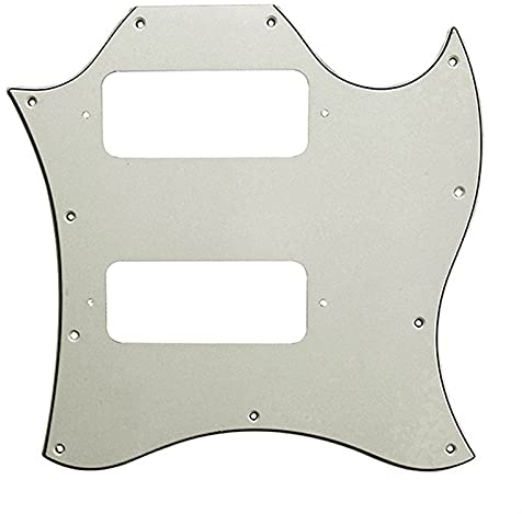 Gitarren-Kratzplatte Gitarrenteile 11 Löcher Standard Für SG. Gitarre Pickguard Route Mit P90 Humbucker Kein Birdge Scratch Teller Schlagbrett (Color : 3 Ply Parchment)