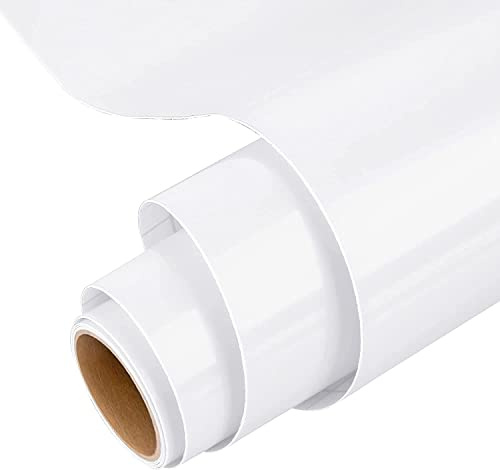 IModeur 5Ft vinilo adhesivo Blanco - 30,5 x 153 cm Vinilo Permanente Blanco para Taza, Regalos de Cumpleaños, Adornos de Fiestas, Decoración del Hogar