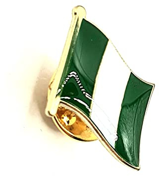 Nigeria nigerianska Afrika metall emalj landsflagga pin emblem, Metall
