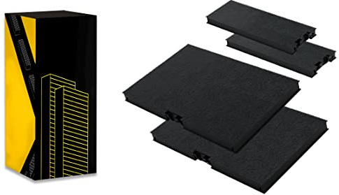 KF3TEC® Aktivkohlefilter für Siemens LZ10AKA00 / Neff Z51AIA0X0 / Bosch DWZ0AK0A0 / Constructa Gaggenau 17000965 (Set aus 4 Filtern)