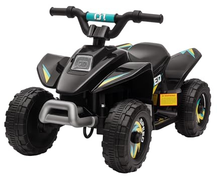 HOMCOM Quad électrique pour Enfants 18-36 Mois véhicule à Batterie 6V avec Marche Avant et arrière Charge Max. 20 kg 72 x 40 x 45,5 cm Noir
